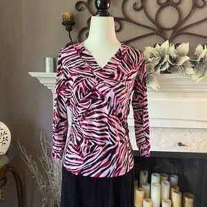 Jones Studio Zebra Print Ladies Top